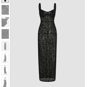 NWT SOLID LACE SWEETHEART MAXI DRESS S